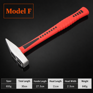 Marteau de machiniste HONGTAI à tête carrée en acier au carbone, manche en plastique, idéal pour l'usinage des métaux en atelier (OEM, DIY) - Product Image 4