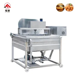 Factory Supply Food Grade Stainless Steel Automatic Mxing Deep Fryer Discharging Fryer Machine Fried Chicken Leg Fried Fish