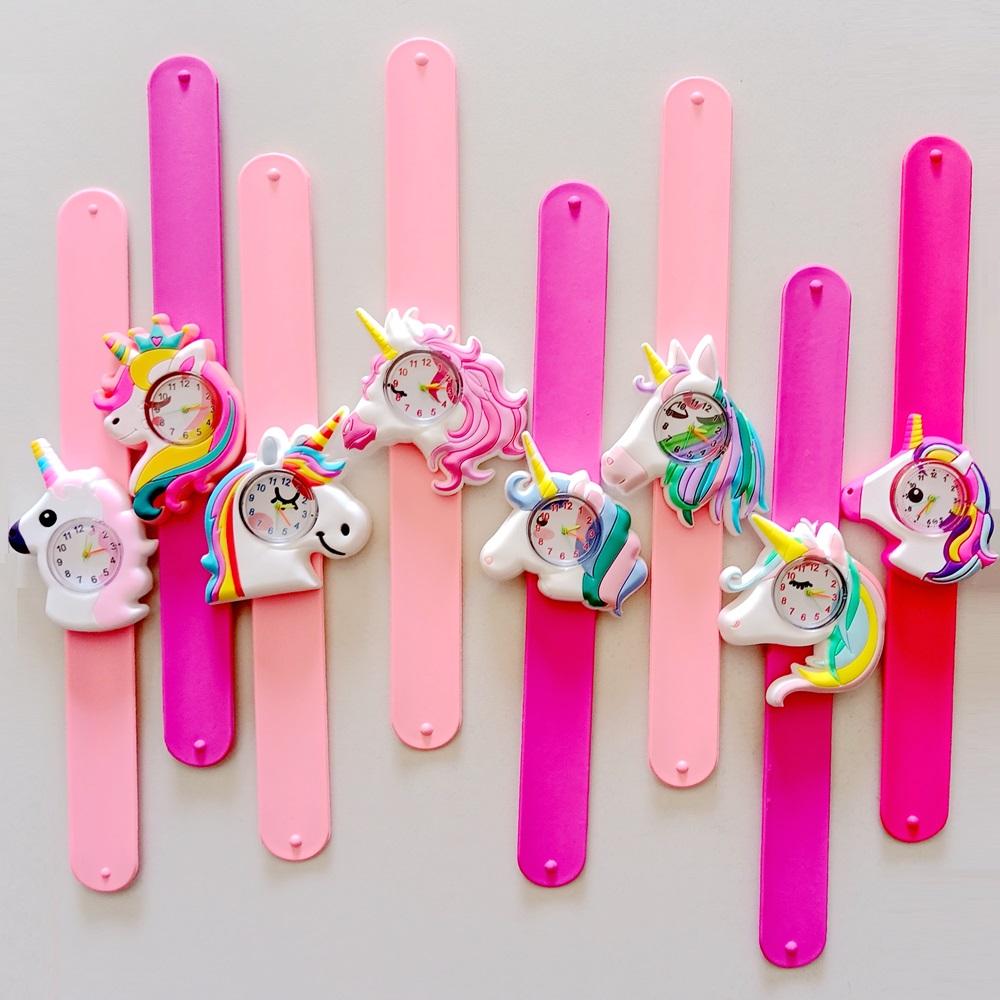 10pcs/lot Cartoon 3D Various Animals Panda Unicorn Dinosaur Boys Girls Kids Students Birthday Party Gift Study Time Toy Watches