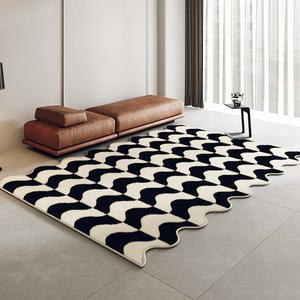 Tapis rectangulaire moderne Wan Xinlong, imitation cachemire, résistant aux taches, lavable à la main, nettoyage localisé, directement du fabricant - Product Image 1