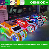 Coche de juguete infantil a batería con doble parachoques, luminoso, tipo motocicleta, para puestos de mercado nocturno, modelo Square Night Market Stall