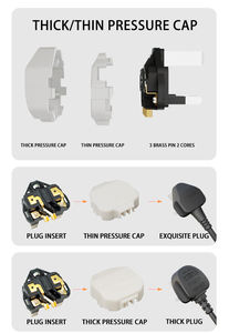 British Type <span class=keywords><strong>3</strong></span> ottone <span class=keywords><strong>2</strong></span> core inserto spina <span class=keywords><strong>3</strong></span> Pin BS1363 UK inserto per cavo di alimentazione - Product Image 6