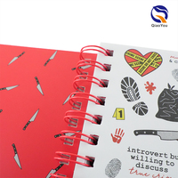 Cahier à spirale pour étudiants, design premium, 200x275mm, 100 feuilles lignées, pour l'école, les enfants, l'écriture quotidienne