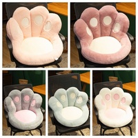 Coussin de siège de canapé de bureau monobloc ultra doux, personnalisable, motif patte de chat ou patte d'ours, coussin confortable en forme de pouf, oreiller lombaire mignon pour enfants