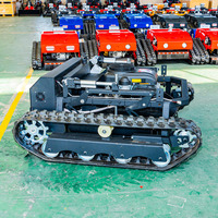 Tondeuse à gazon télécommandée électrique à largeur de coupe de 800 mm, mini-tondeuse robot chenillée RC pour jardin, vente chaude