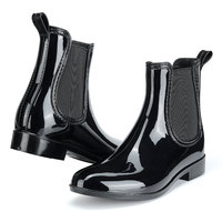 Bottes Chelsea courtes en PVC antidérapantes pour femme, chaussures de pluie, imperméables, vente en gros