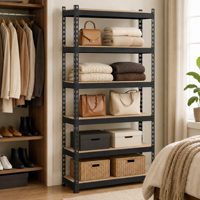 Étagère de rangement métallique robuste à un seul niveau, réglable, 45,6x16,9x59 pouces, capacité 2000 lb, moderne, pour chaussures et sacs, vente en gros