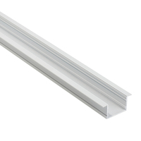 Offre Spéciale : Profilé LED encastré en aluminium anodisé argenté avec diffuseur PC laiteux pour éclairage de fond de plafond résidentiel