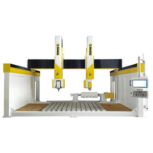 Centre d'usinage CNC à 6 axes à double tête pour le traitement de la pierre, scie à pont pour marbre et granit, machine de sculpture 3D - Product Image 2