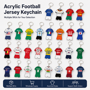 Porte-clés acrylique personnalisé maillot de football 2026 double face équipe nationale, cadeau souvenir, vente en gros OEM - Product Image 6