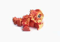Lézard cornu articulé imprimé en 3D, réaliste et mobile, jouet de reptile en PLA, anti-stress sensoriel, cadeau, ornement