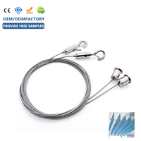 Kit de fixation de câble réglable à crochet, cordon en acier inoxydable pour suspendre les enseignes et les lampes