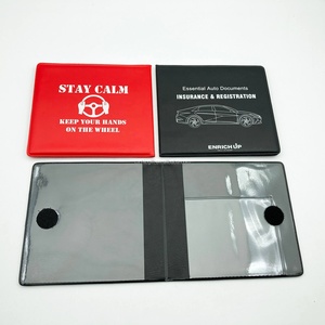 Classeur de documents en PVC personnalisé pour voiture Véhicule Clip de documents Dossier de documents d'immatriculation de voiture en plastique Support de voiture - Product Image 2