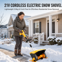 Pelle à neige électrique sans fil 21V Lithium-Ion, souffleuse à neige légère de 4,55 kg, pliable, télescopique, autopropulsée, professionnelle