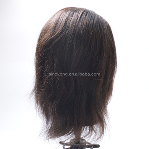 Têtes de mannequin d'entraînement <span class=keywords><strong>pour</strong></span> <span class=keywords><strong>coiffeur</strong></span>, 100% cheveux humains, sans barbe, vente en gros - Product Image 6