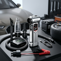 Démarreur de voiture 12V 1500A de crête 10000mAh, aspirateur de voiture portable, souffleur, batterie externe QC18W avec lumière d'urgence LED SOS