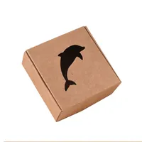Wholesale Supplier Custom Brown Dolphins Paper Box with Brown Corrugated Biodegradable Kraft Cream Box