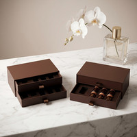 Boîte cadeau en bois MDF double couche de 3 mm, logo personnalisé, emballages de luxe, boîtes pour parfums, cosmétiques, soins de la peau, sérum, recyclables, rigides