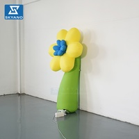 Décoration de publicité de fleurs gonflables avec décoration commerciale extérieure gonflable personnalisée LED