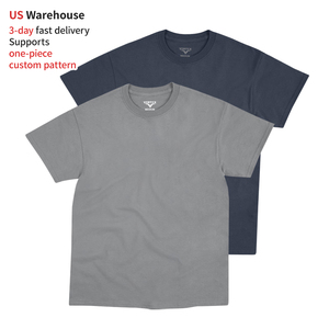 Bán Buôn USA Kho 100% Cotton T-Shirt Chất Lượng Cao Trống Unisex Tees <span class=keywords><strong>OEM</strong></span> Nhà Sản Xuất Tùy Chỉnh Đồng Bằng In Cho Nam Giới T Áo Sơ Mi - Product Image 1