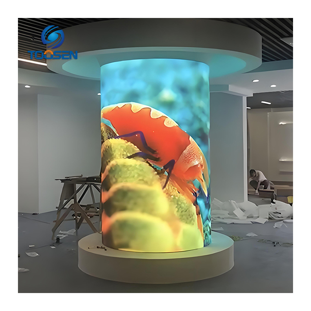 Toosen Energy Efficient 7680Hz High Brightness Flexible LED Display Screen Ultra Thin Stable Custom Curved LED Display Screen