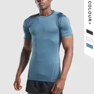 Boş tişört sıkıştırma spor hızlı kuru spor spor gömlek erkekler spor forma