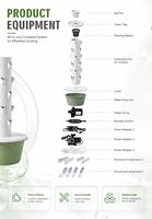 Pompe de circulation d'eau intelligente pour jardin domestique, nouveau système de tour hydroponique vertical à 5 niveaux Tru-Spring avec plastique anti-UV