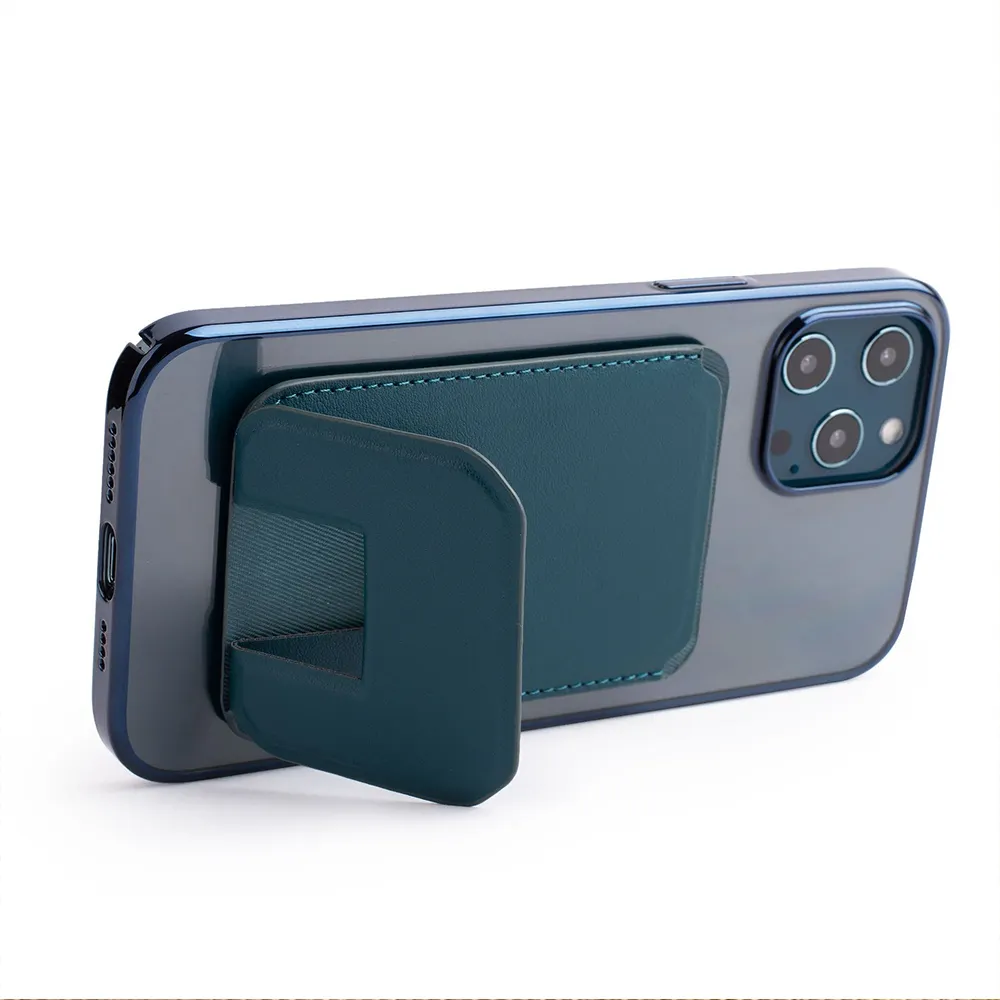 Sarung dompet ponsel Magnet, dompet tempat kartu kulit PU dengan dudukan kartu untuk iPhone 14 13 Mini 15 Pro Max Girp