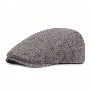 Men's Women's Brown Solid Plain <b>Flat</b> Cabbie Duckbill Newsboy Beret Gatsby Cap Ivy <b>Hat</b> - Product Image 4
