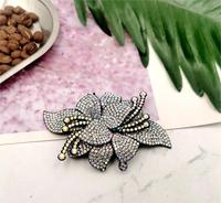 LS665 perceuse à chaud perlée faite à la main applique multicolore vêtements accessoires strass applique patch lotus tridimensionnel