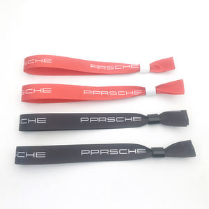 Muñequera deportiva de moda respetuosa con el medio ambiente promocional, pulseras de tela de poliéster tejidas para eventos con logotipo personalizado - Product Image 4