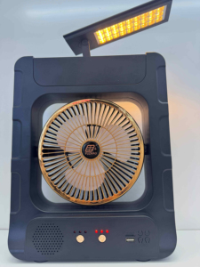 Ventilador Eléctrico Solar de 6 Pulgadas con Lámpara de Escritorio, CA/CC, para Hogar, Oficina, Exterior, Tres Velocidades, Material ABS, Recargable, 10W - Product Image 4
