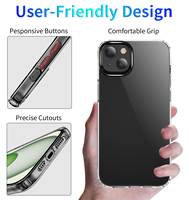 Acrylique Transparent Dur PC Téléphone étui pour iphone 15 Plus 4 Coin Antichoc Housse De Protection pour iphone 14 13 12 11 16 Pro Max