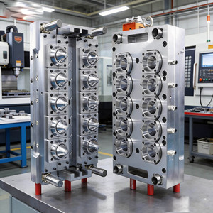 Moule <span class=keywords><strong>de</strong></span> préformage en plastique haute précision à 10 cavités pour bocaux d'emballage alimentaire à large ouverture, production <span class=keywords><strong>de</strong></span> moules pour bocaux <span class=keywords><strong>de</strong></span> grande capacité - Product Image 1