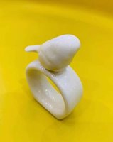 Bagues en céramique lapin de pâques, vintage, en porcelaine, porte-serviettes, pour salle à manger, décor de Table, porte-serviette, lapin blanc