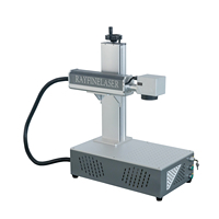 20W 30W Raycus Optical Metal Jewelry Plastic Logo Laser Marking Machine Fiber Laser Engraver with Rotary