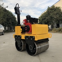 Rouleau compresseur à double tambour SVH50, mini compresseur d'asphalte portatif avec certificat CE, petit rouleau vibratoire pour l'entretien routier