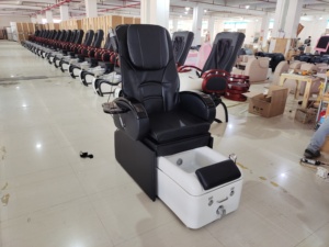 heavy duty pedicure chair 4 sets kneading massage spa foot chair with jet and <b>led</b> light - Product Image 3