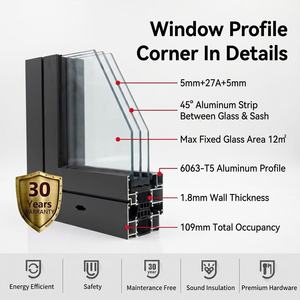 Ventanas de Aluminio con Perfiles Delgados y Diseño Elegante para Villas de Lujo, Ventanas con Doble Vidrio Templado - Product Image 5
