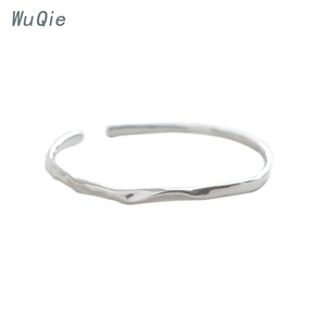 Wuqie bạc trang sức 2025 mới nhất rắn 925 Sterling bạc không thường xuyên Vòng đeo tay Bangles mở Cuff bangles - Product Image 3