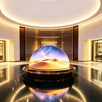 Écran sphérique vidéo LED incurvé personnalisé pour publicité, monté au sol, intérieur/extérieur, 4K, IP65, étanche