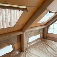 Tente de camping gonflable de luxe LT-12 quatre saisons, imperméable, en tissu Oxford, 12 places, une chambre, un salon, montage rapide et automatique