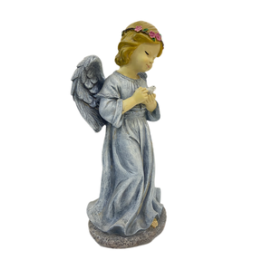 Ornement en résine d'intérieur et d'extérieur, petit <span class=keywords><strong>ange</strong></span> avec statues de colombes - Product Image 2