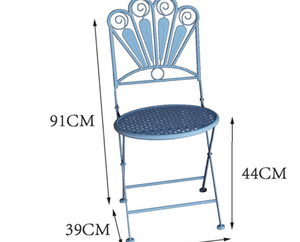 Outdoor Pieghevole Casa E Giardino Per Il Tempo Libero Bistro Set Con 1 Tavolo 2 Sedie - Product Image 6
