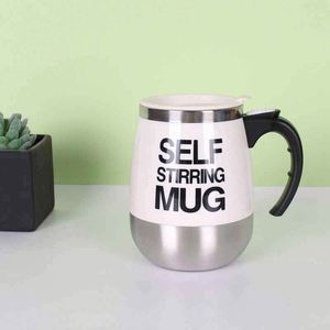 Self Stirring Stainless Steel Travel Mug Double Wall <b>Vacuum</b> Insulated With Lid Minimalist Design Office Use - Product Image 1
