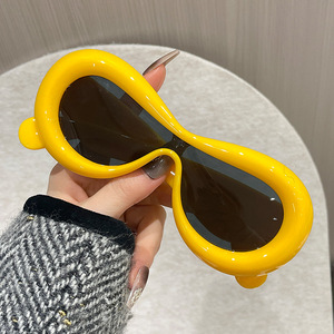 Unisex Inflatable <b>Round</b> <b>Sunglasses</b> UV400 PC <b>Frame</b> Full Rim Cat Eye % UV Protection Opp Bag Packing 8801 - Product Image 3