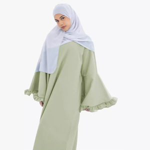 ชุดอาบายะห์ผ้าชีฟองสีพื้นเรียบหรู ยาวคลุมเท้า ซักได้ เหมาะสำหรับสตรีชาวมุสลิม ใส่ไปงานประชุม งานเลี้ยงน้ำ<span class=keywords><strong>ชา</strong></span> - Product Image 3
