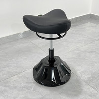 Chaise de coiffure professionnelle pivotante réglable en hauteur avec siège en cuir et rotation à 360 degrés pour salon de coiffure