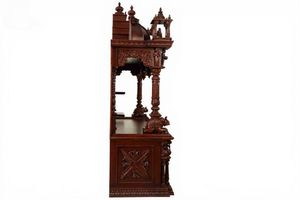 Large Size Pooja Mandirs for Home in Teak Wood With <b>Storage</b> <b>Cabinets</b> Export Quality Large Wooden <b>Mandir</b> for Home Worship For USA - Product Image 3