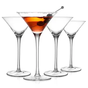Fashion Crystal Drinking Unique Cocktail Liquor Art Bar Stemmed Margarita Martini Glass Glasses Cup Glassware Set
